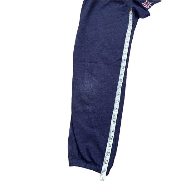 Justice navy blue Love sweatpants | girls 10 | elastic ankle play spring winter - Picture 6 of 8